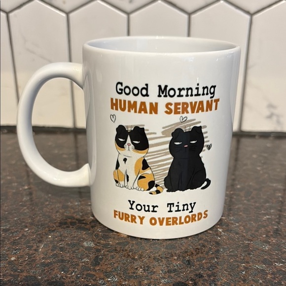 Cat Lover's White Mug - Furry Overlords Design - Picture 1 of 4